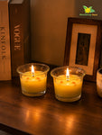 Glass Candle | Rose | 5 cm | Set of 1, 2 Pcs
