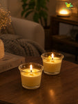 Glass Candle | Vanilla | 5 cm | Set of 1, 2 Pcs