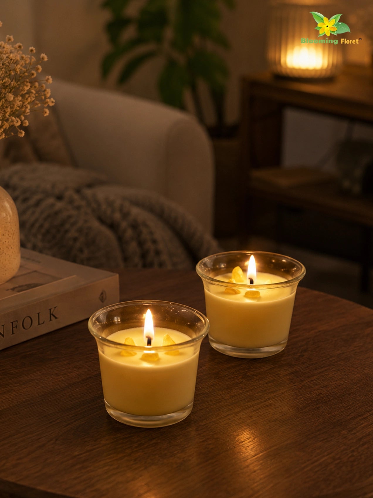 Glass Candle | Vanilla | 5 cm | Set of 1, 2 Pcs