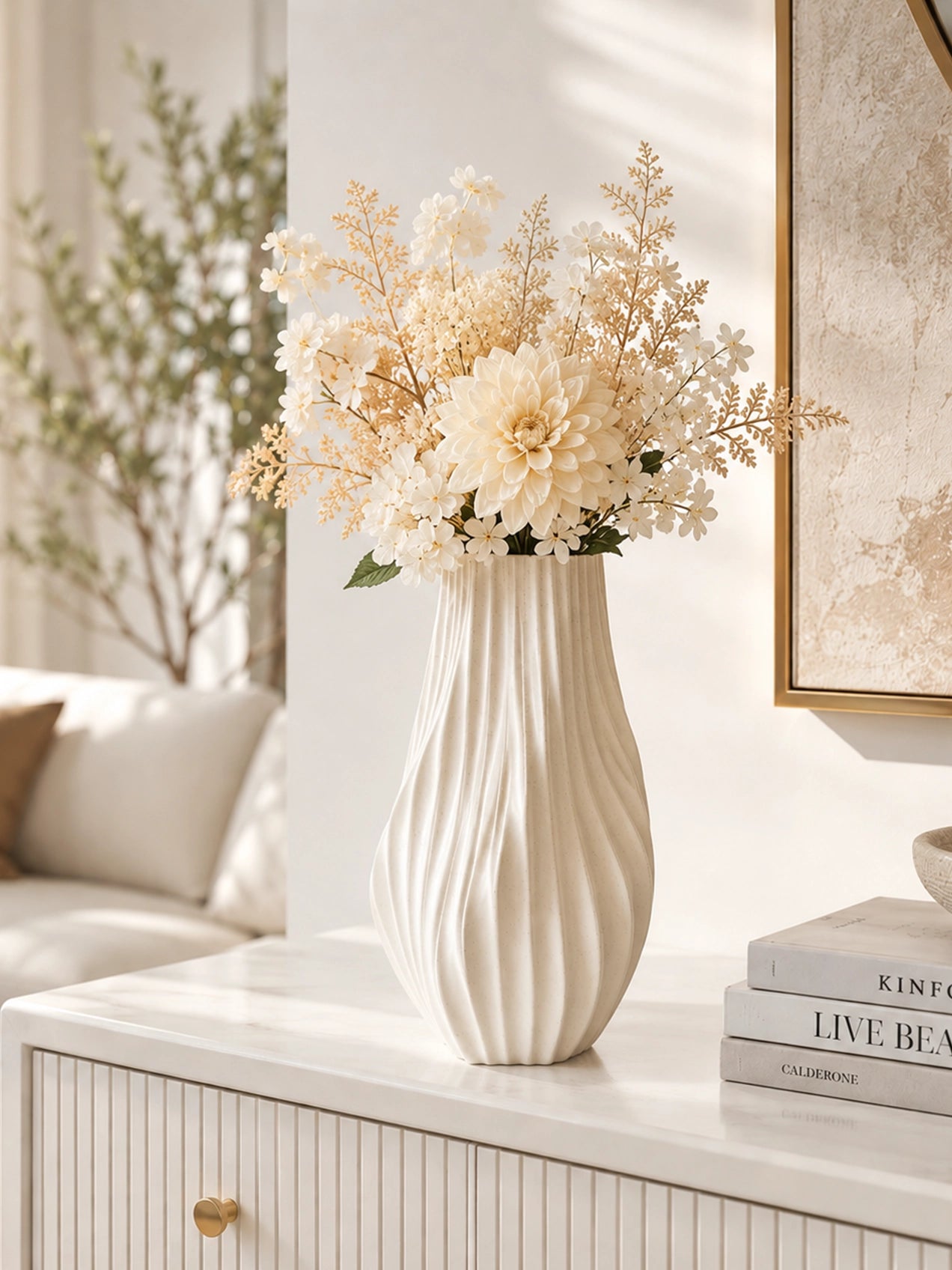 Ribber Spiral Vase | 24 cm