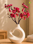Small Plum Blossom Flower Stick | Dark Pink | 35 cm | Set of 2