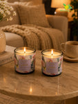 Scented Candle Glass Jar | Jasmine Blossom | 6 cm | Set of 2