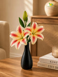 Artificial Lily Flower Stick | Light Pink | 35 cm
