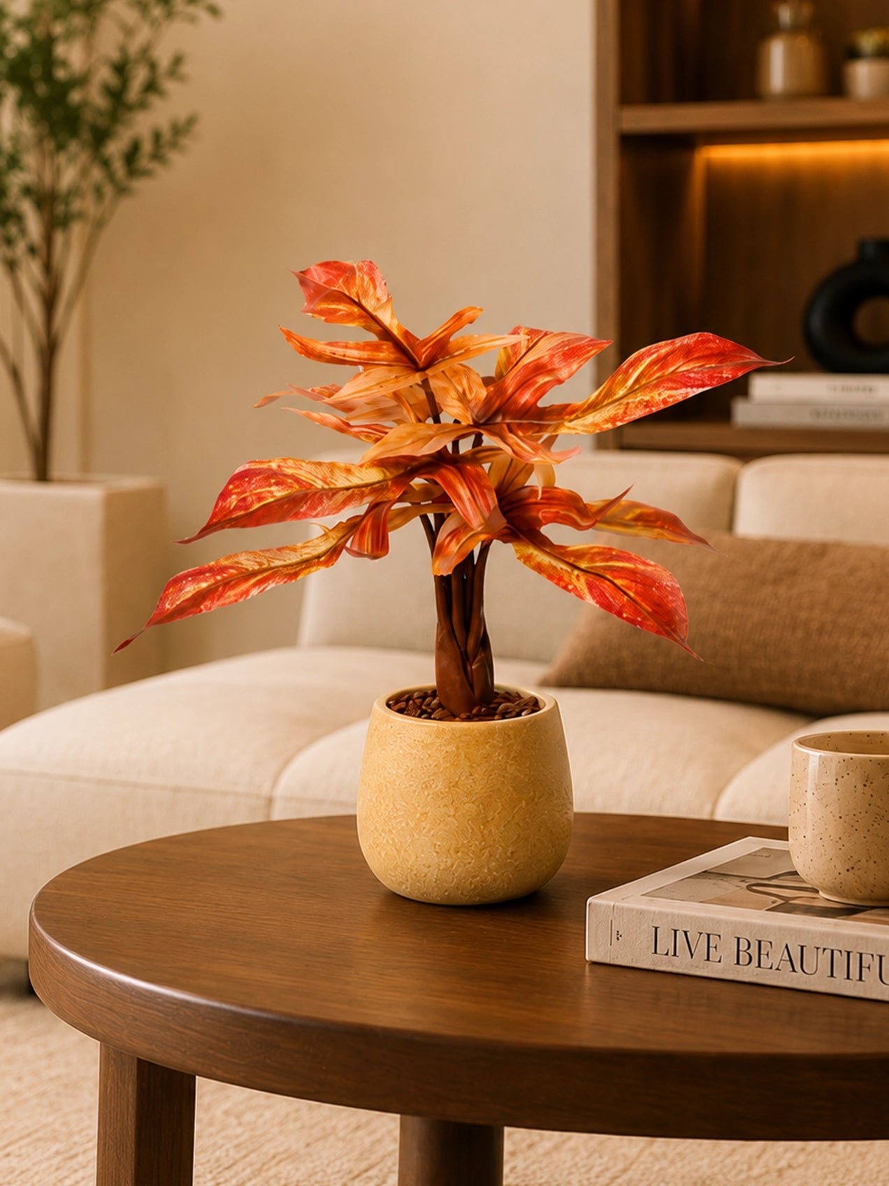 Artificial Tabletop Plant | Autumn | 25 cm | Ceramic Pot