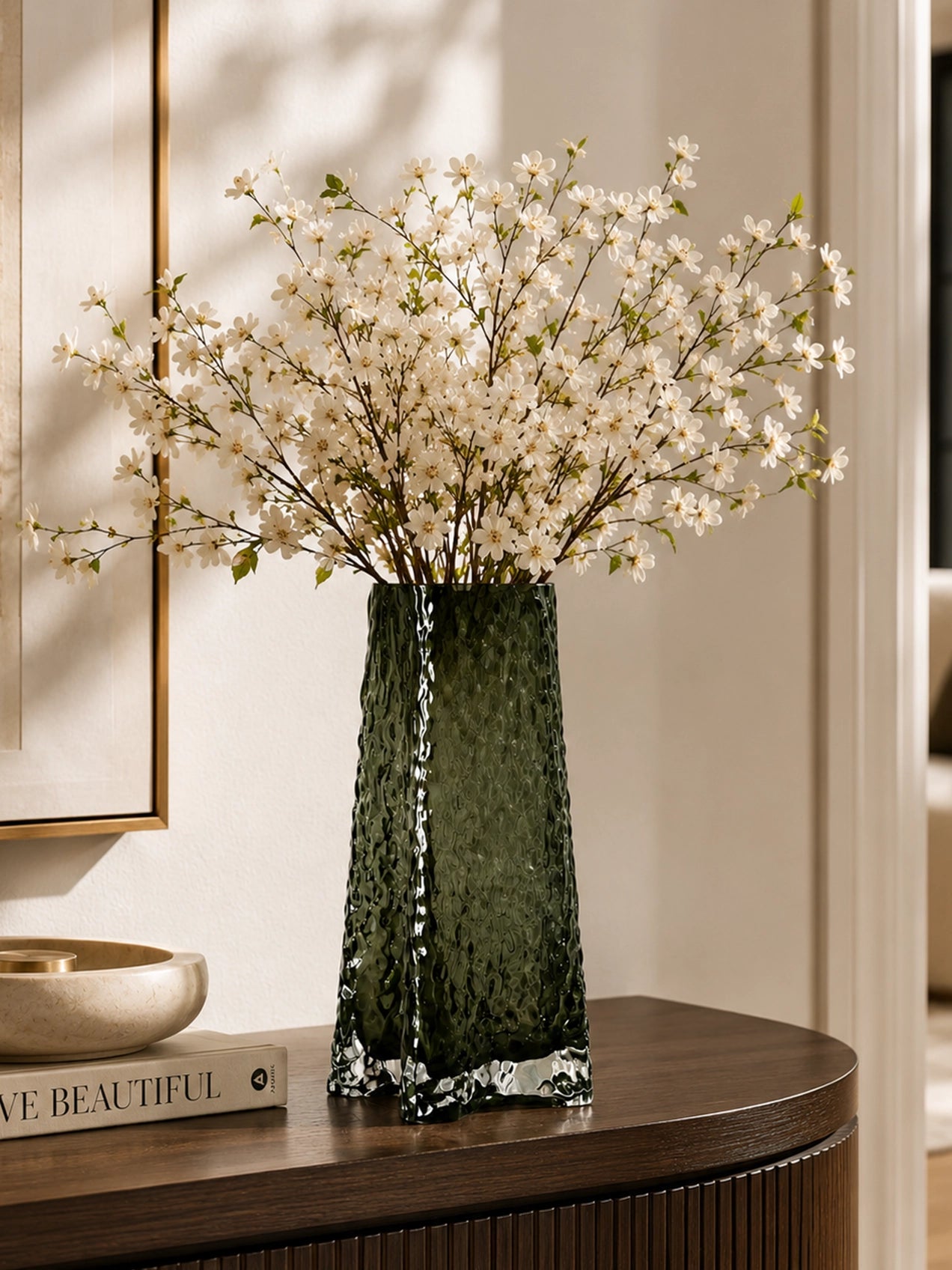 Prism Crystal Black Vase | 25 cm