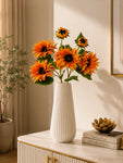 Artificial Sunflower Stick | Orange | 78 cm | Set of 2