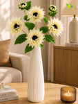 Artificial Sunflower Stick | Off White | 78 cm | Set of 2
