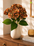 Artificial Hydrangea Flower Bunch | Dark Brown | 42 cm
