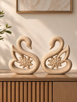 Premium Ceramic Swan Duo