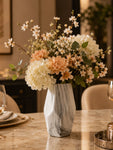 Pentagon Marble Ceramic Vase | Large | 22 cm