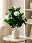 Artificial Hydrangea Flower Bunch | White | 75 cm