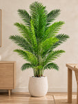 Artificial Areca Palm Plant | 210 cm | 21 Leaves | With Basic Pot