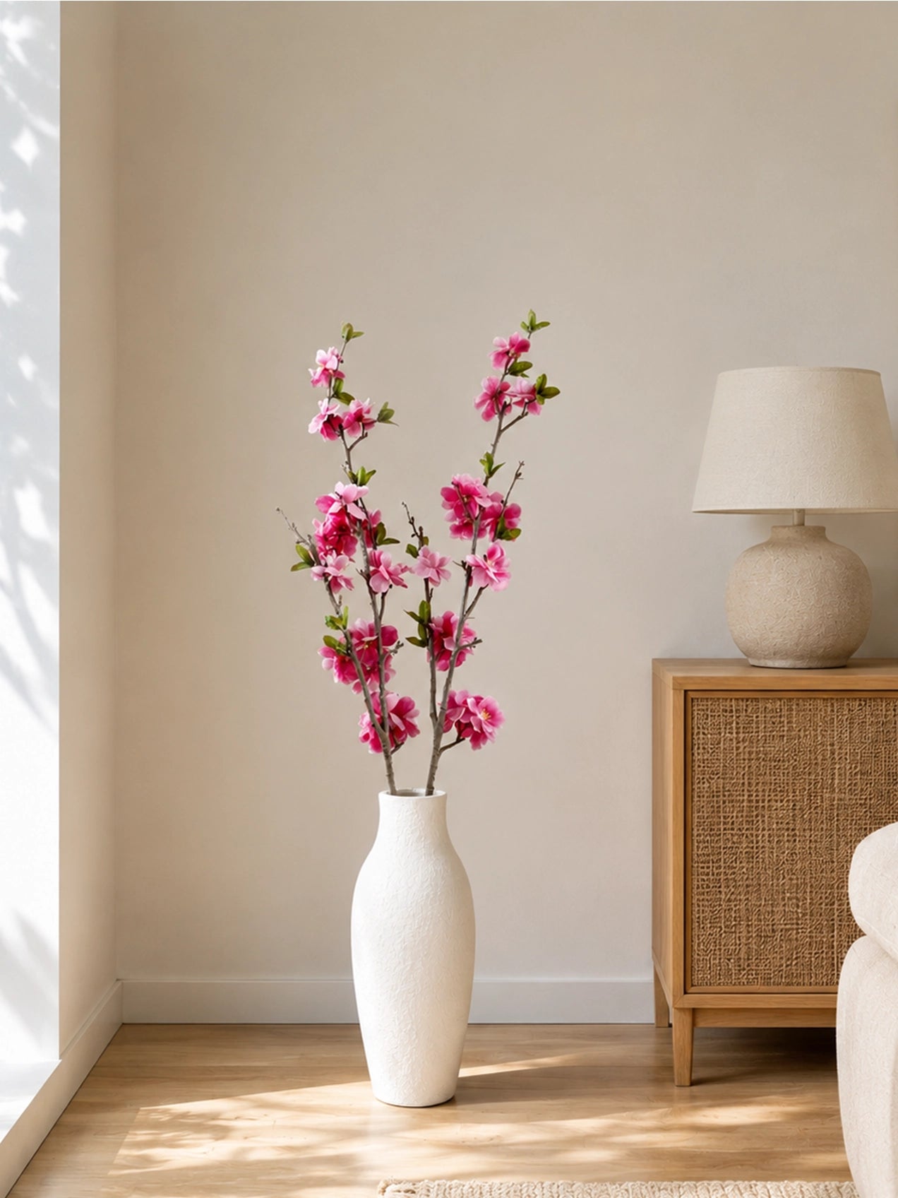 Cherry Blossom Flower Stick | Dark Pink | 94 cm
