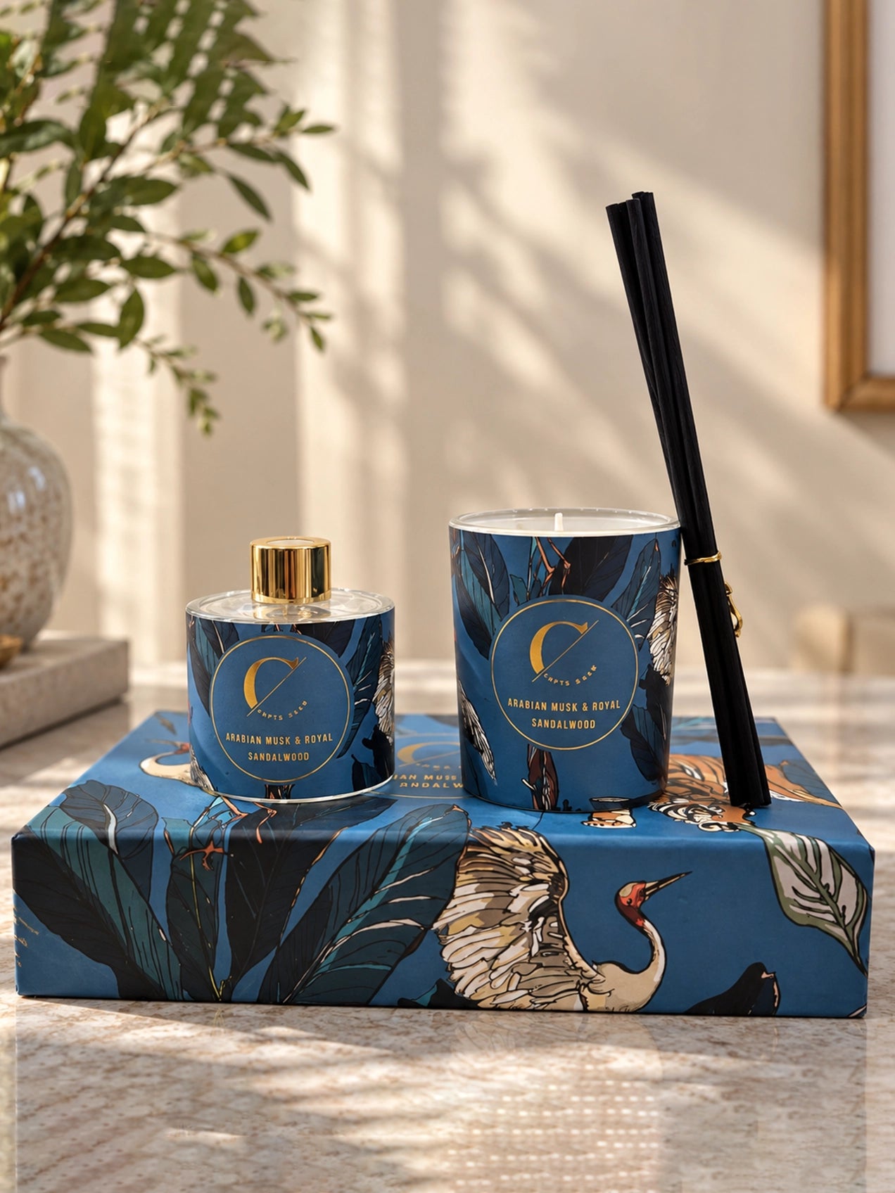 Fragrance Reed Diffuser and Candle Set | 27 cm