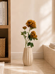 Luxe Artificial Peony Flower Stick | Brown | 88 cm