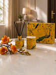 Reed Diffuser & Candle Set with Yellow Magnolia Ikebana