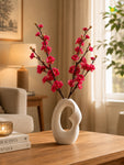 Artificial Plum Blossom Flower Stick | Dark Pink | 60 cm | Set of 2