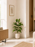 Artificial Cast-Iron Plant | 74 cm | 26 Leaves | With Basic Pot