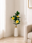 Artificial Rose Stick | Yellow | 95 cm
