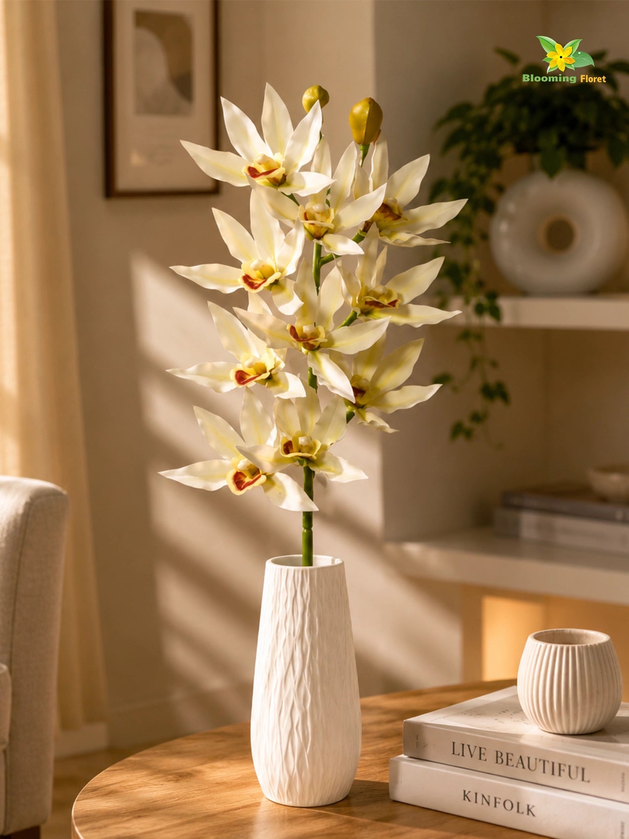 Orchid Flower Stick | White | 73 cm
