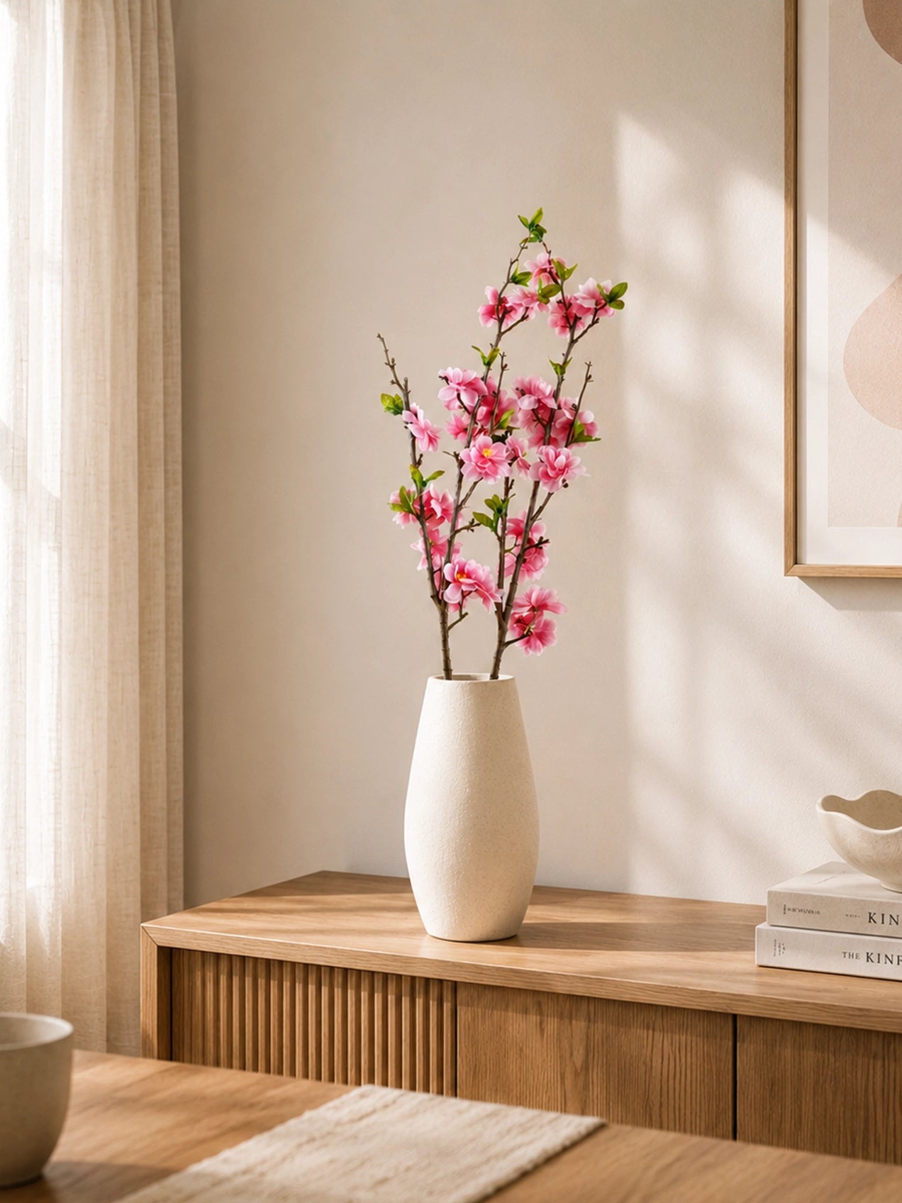 Cherry Blossom Flower Stick | Light Pink | 94 cm