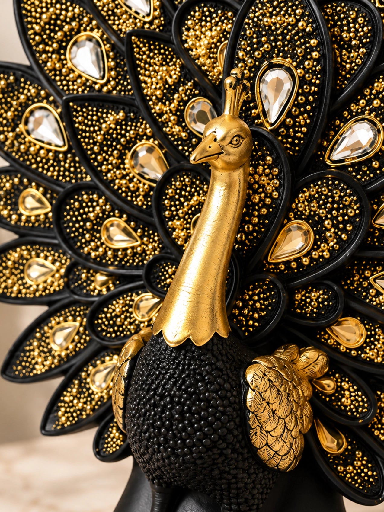 Luxurious Peacock Sculpture | 26 cm