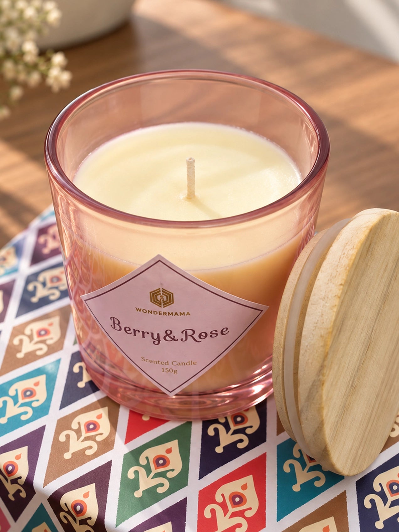 Reed Fragrance Diffuser & Candle Set | Berry & Rose | 26 cm