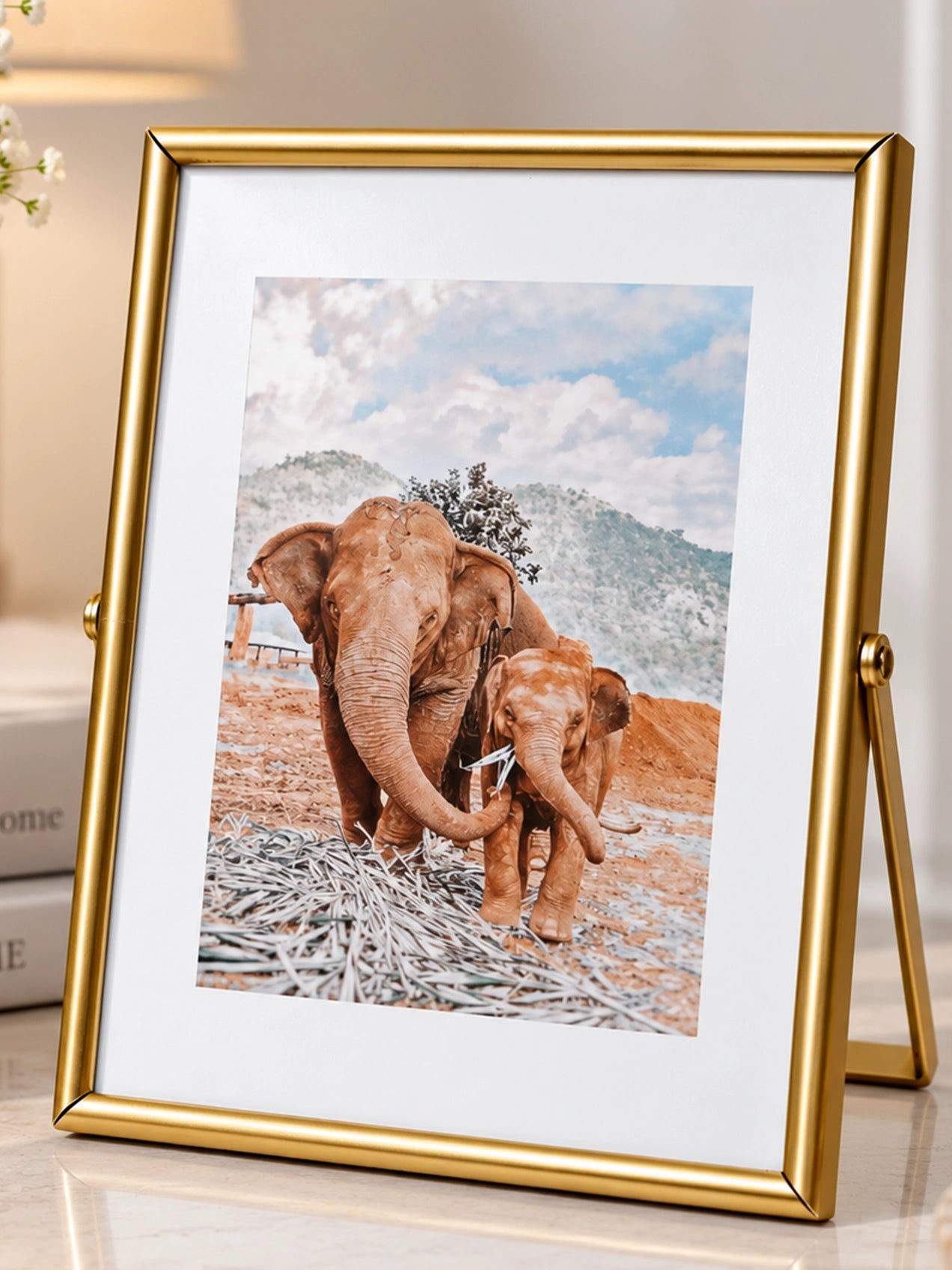 Elephant Metal Photo Frame | 20 cm