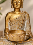 Golden Alms Buddha Statue | 25 cm