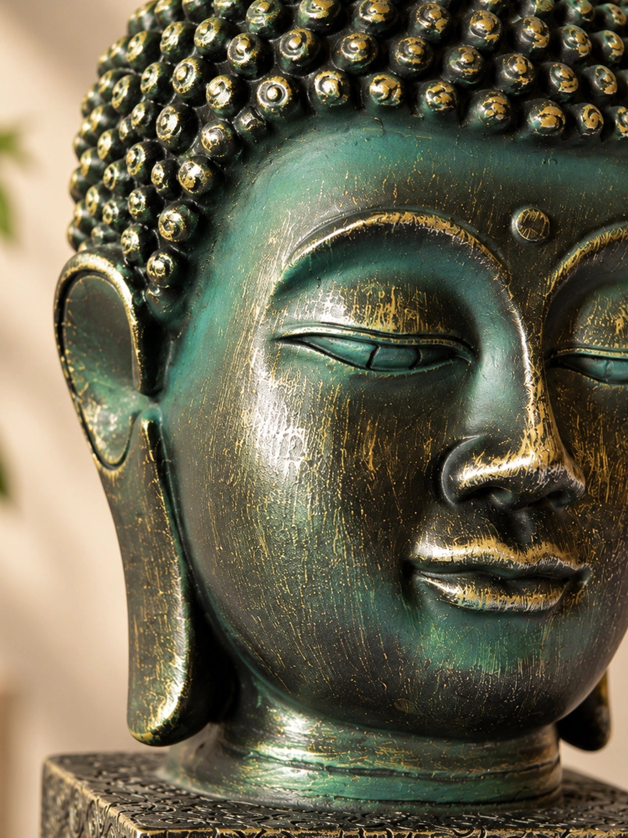 Divine Buddha Face Idol | 24 cm