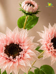 Artificial Sunflower Stick | Light Pink | 78 cm