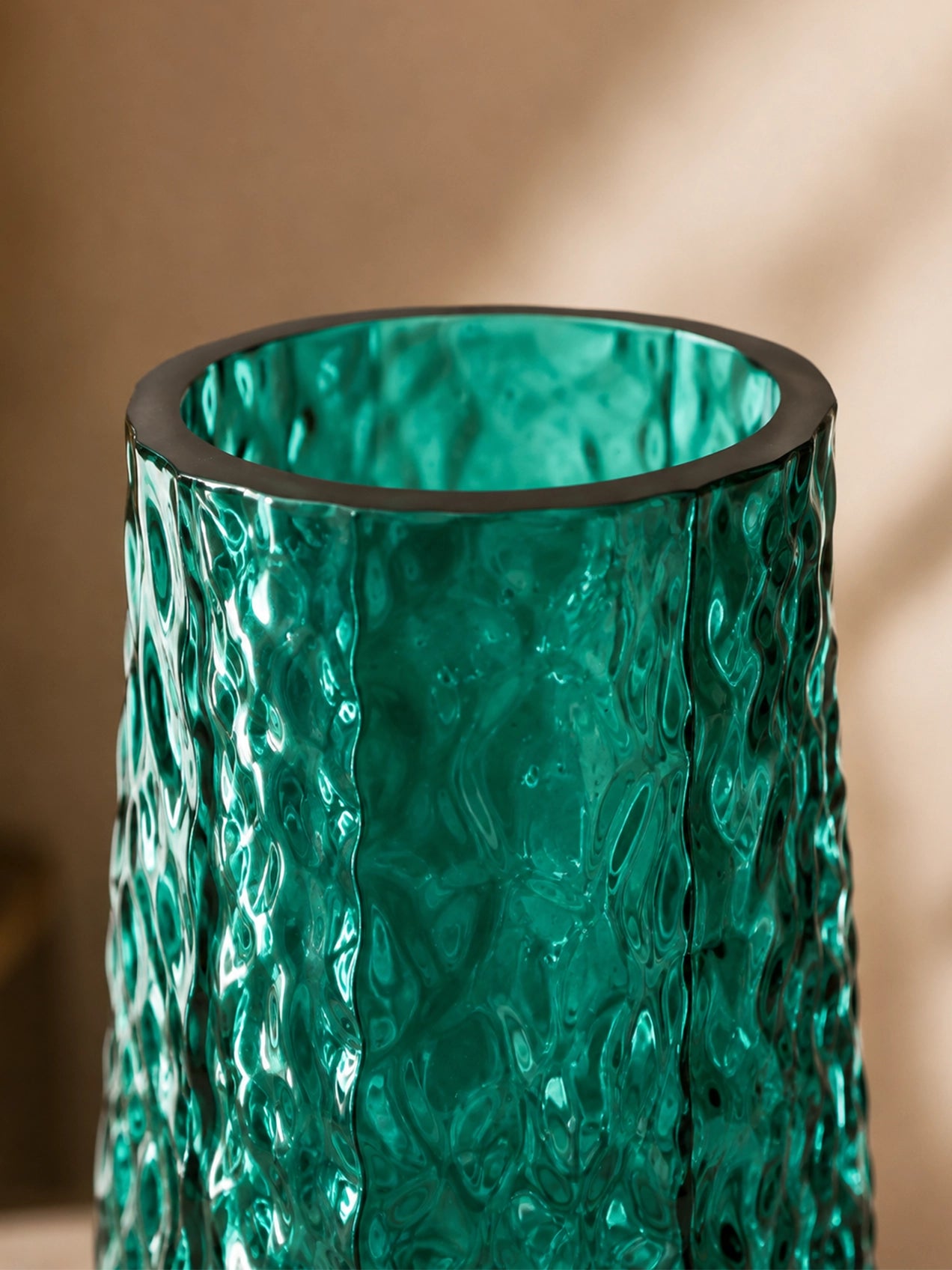 Prism Crystal Green Vase | 25 cm
