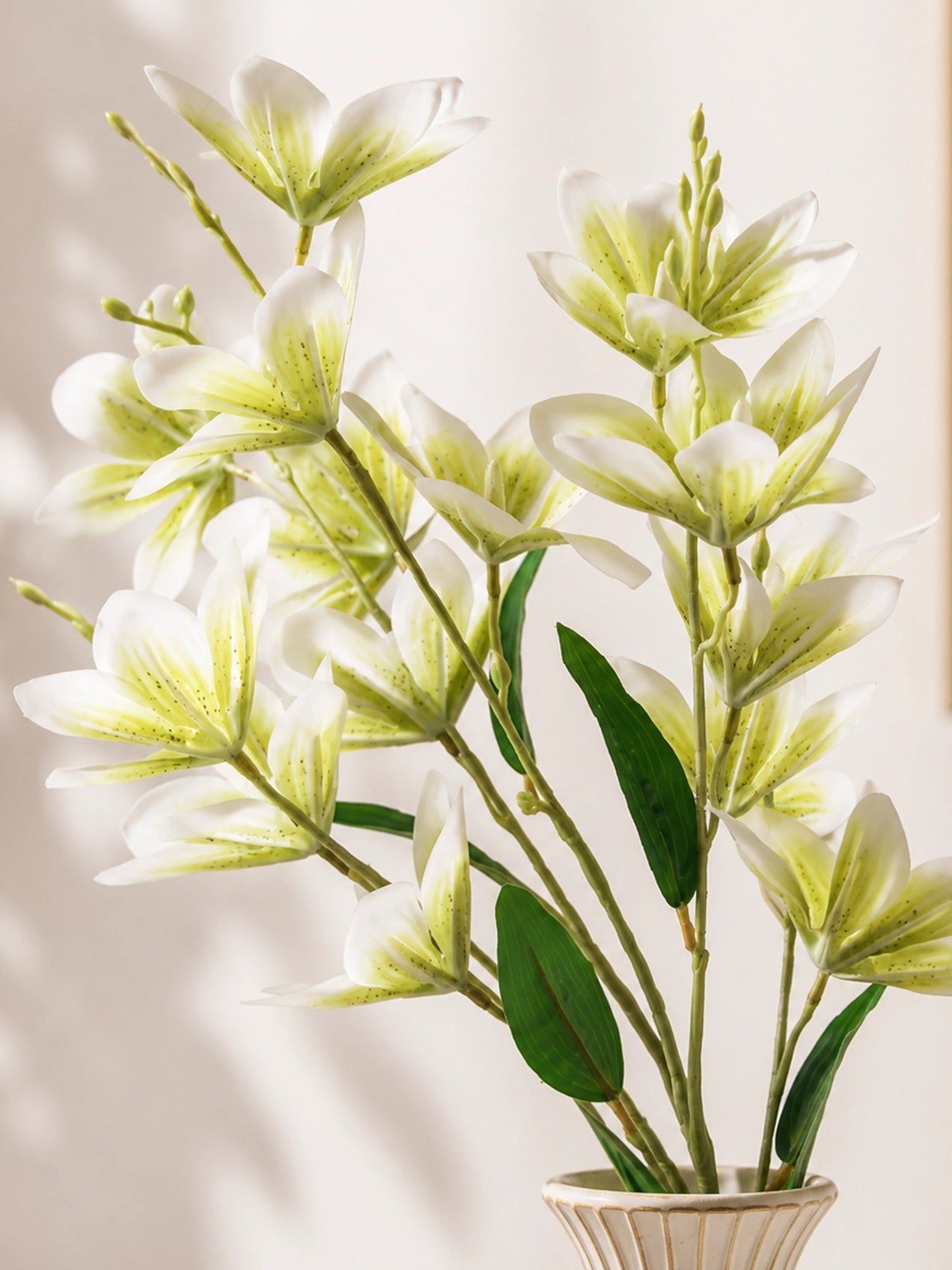 Artificial Magnolia Flower Stick | Green | 85 cm