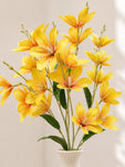 Artificial Magnolia Flower Stick | Dark Yellow | 85 cm