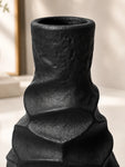 Black Spiral Ceramic Vase | 23 cm