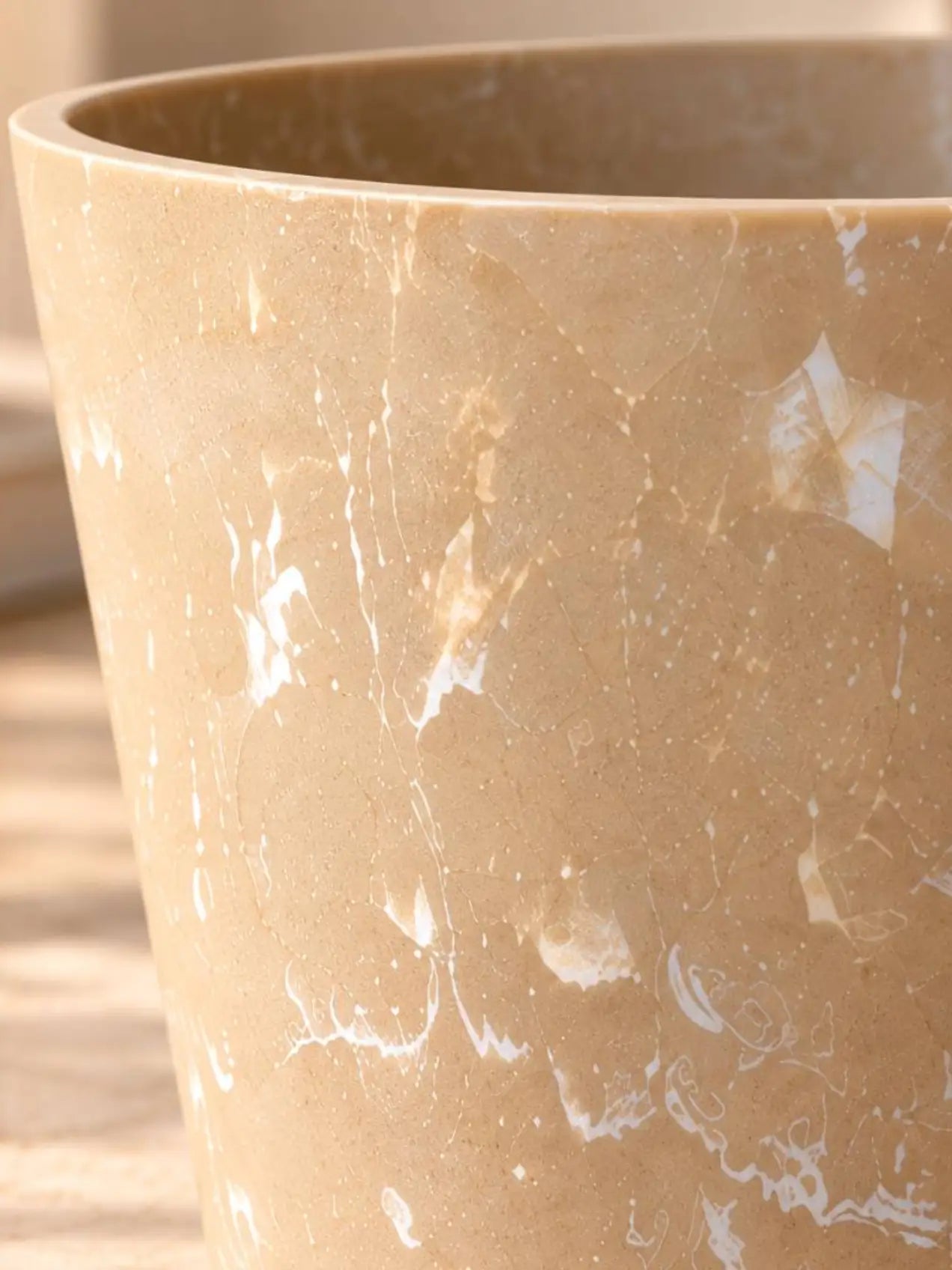 Modern Grace Poly Planter | Brown | 15 cm