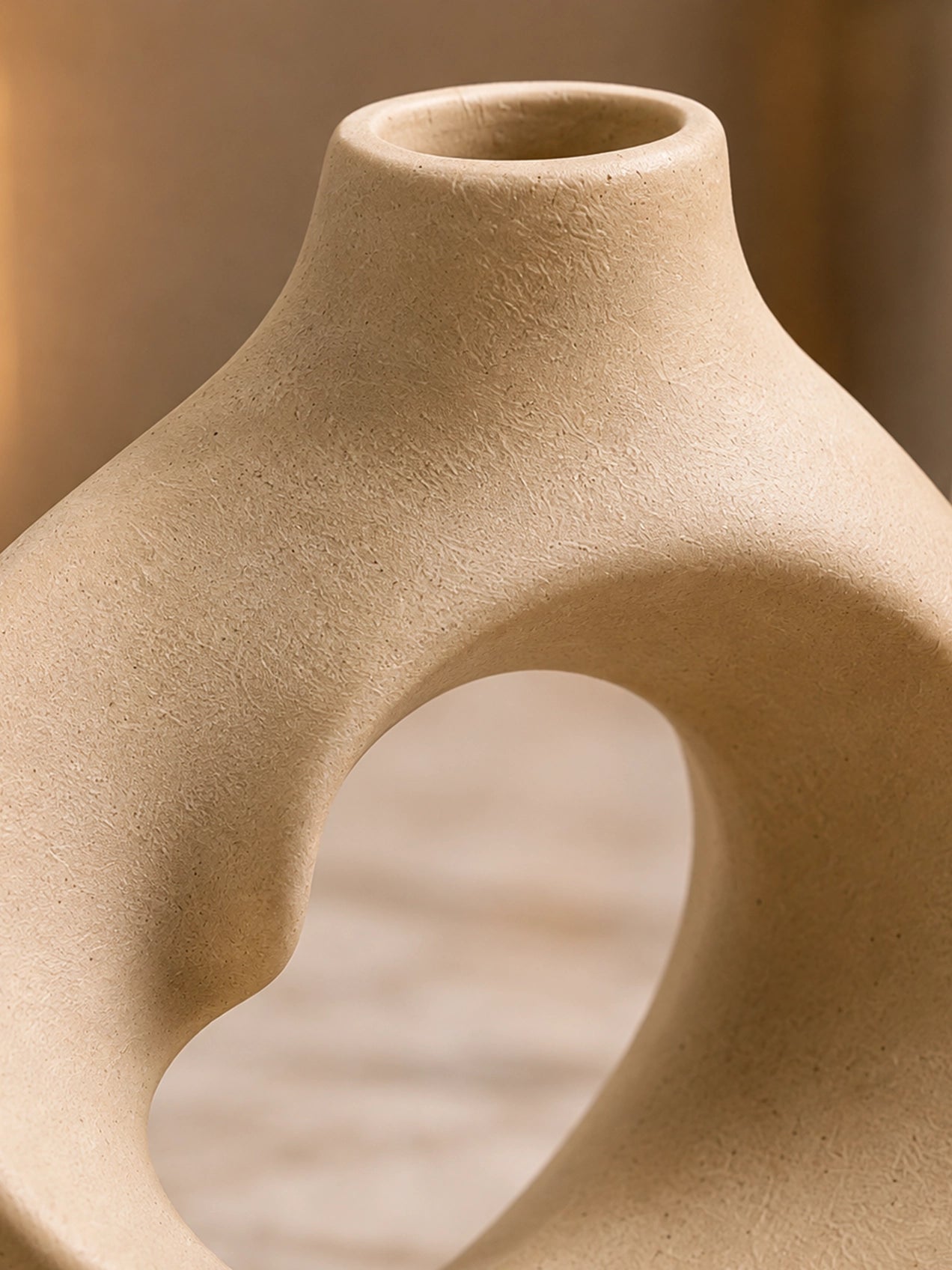 Twist Craft Ceramic Vase | White | 14 cm, 20 cm | Set of 2