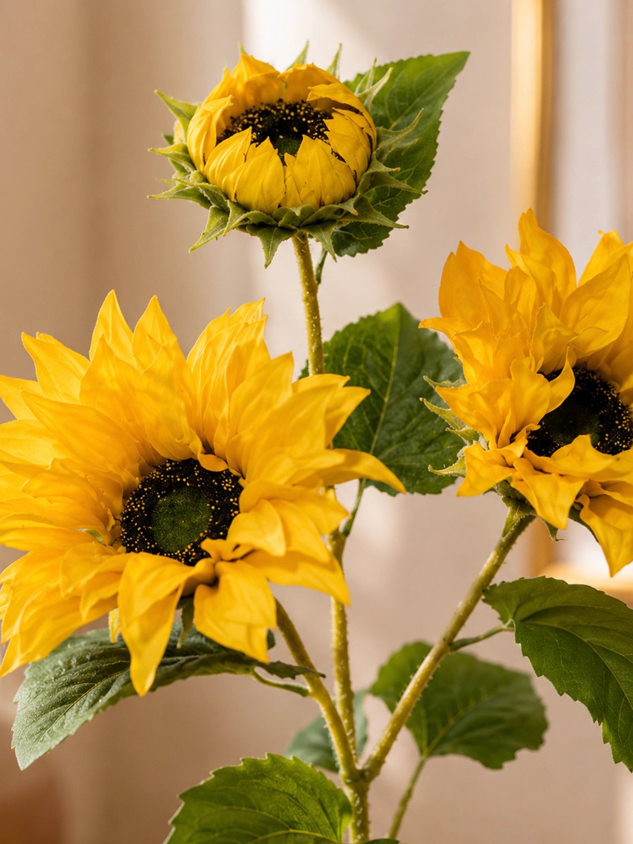 Artificial Sunflower Stick | Yellow | 78 cm | Set of 2