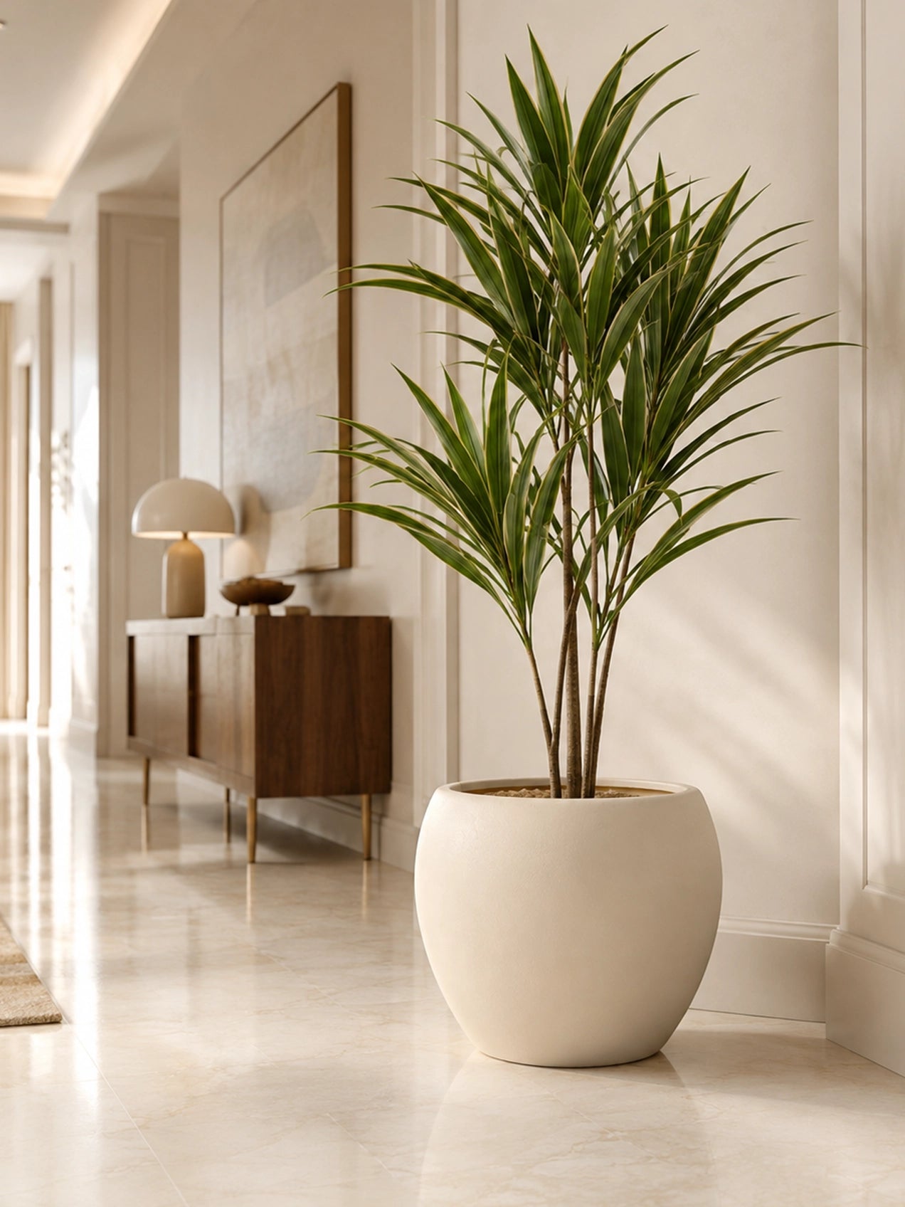Oval Planter | Off White | 31 cm