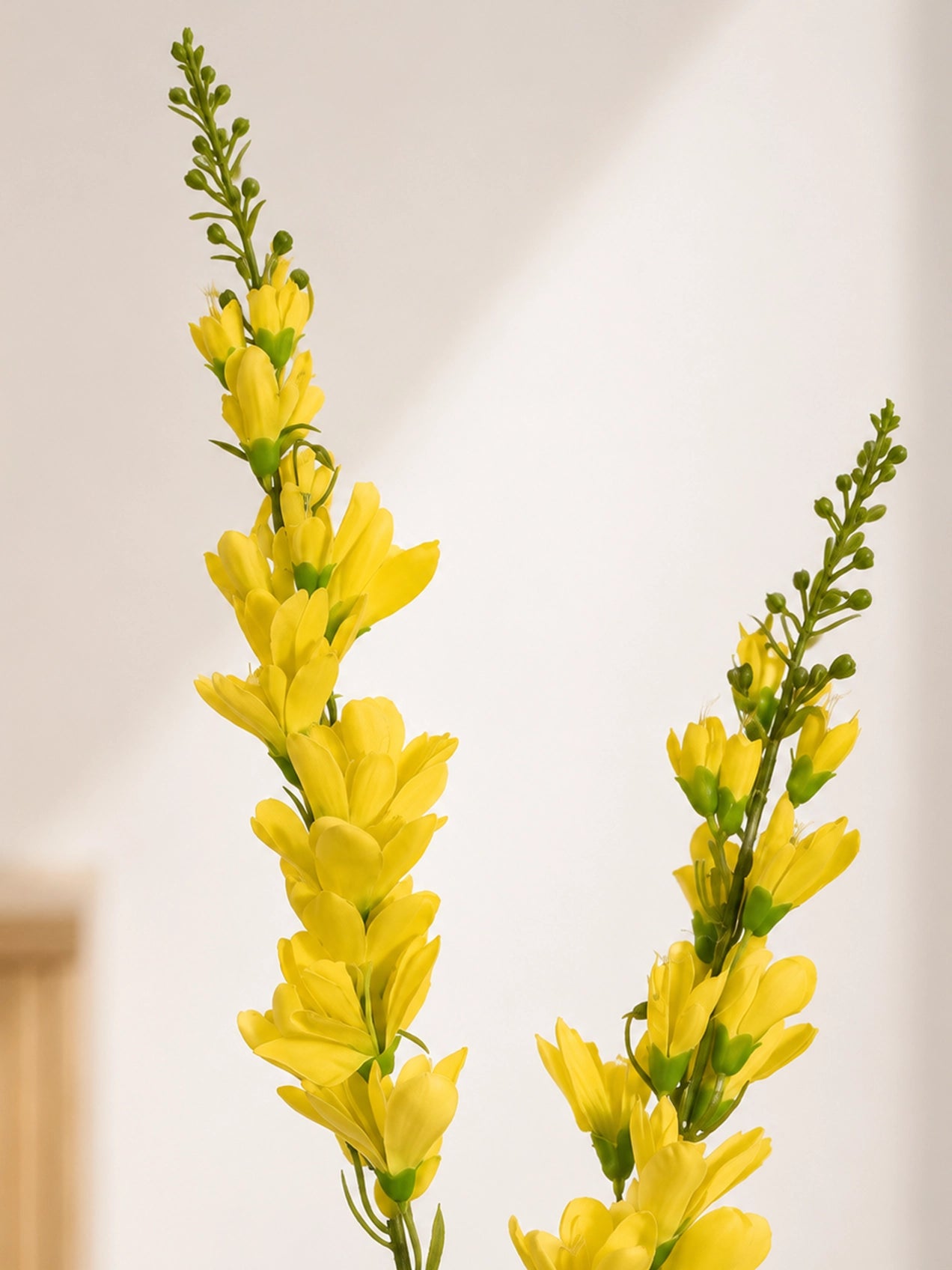 Artificial Orchid Flower Stick | Yellow | 106 cm | Set of 2