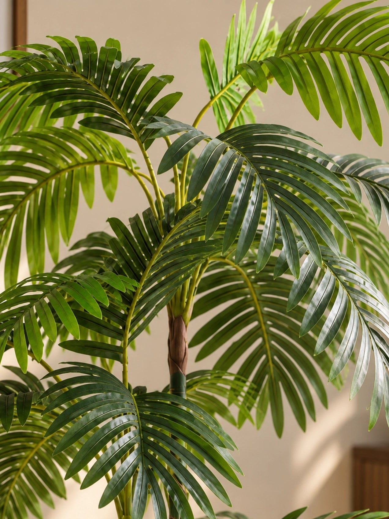 Artificial Areca Palm Plant | 105 cm | 27 Leaves | 3 Stem | With Basic Pot