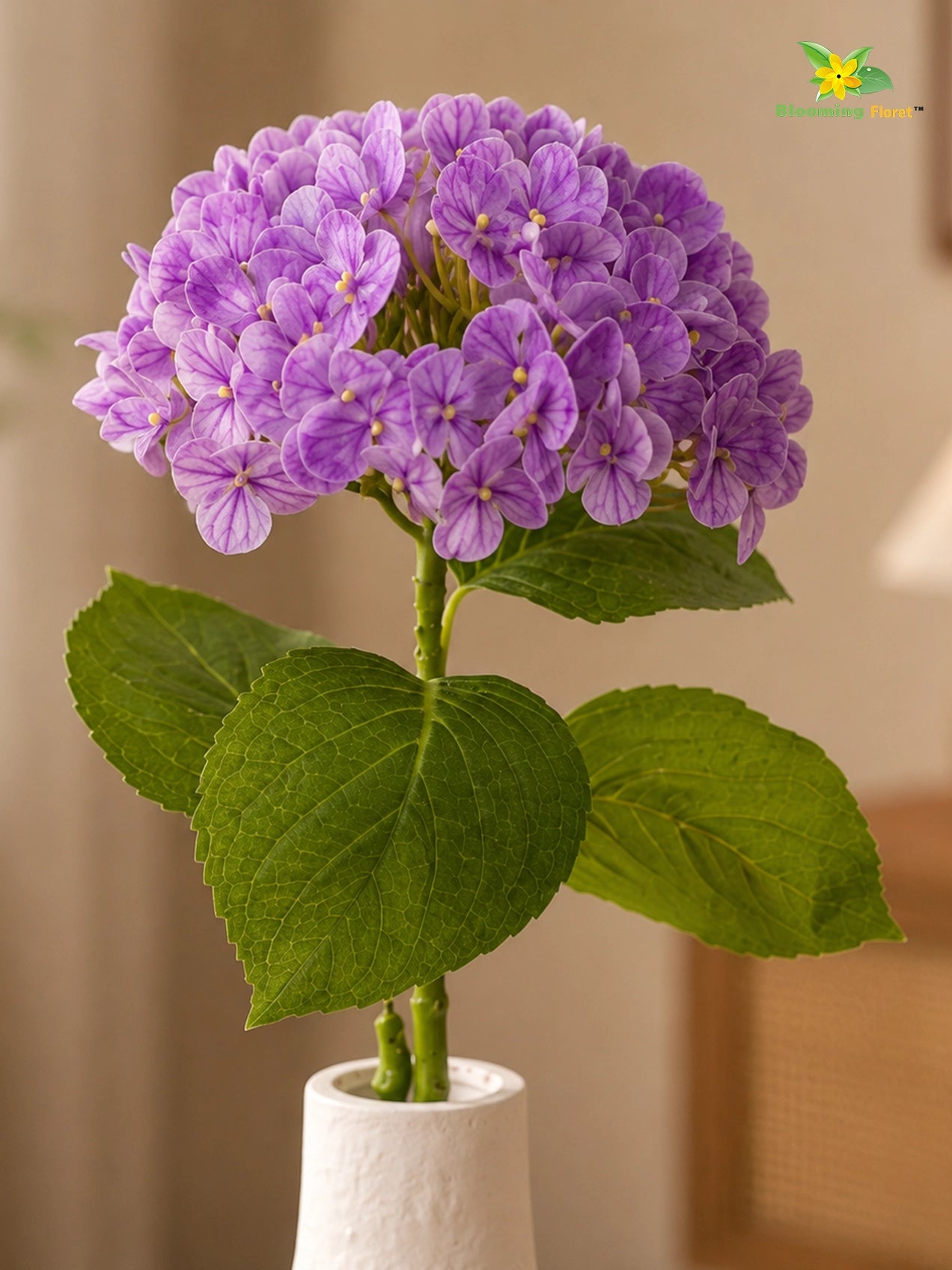 Hydrangea Flower Stick | Lavender | 63 cm