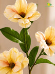 Magnolia Flower Stick | White, Yellow | 95 cm