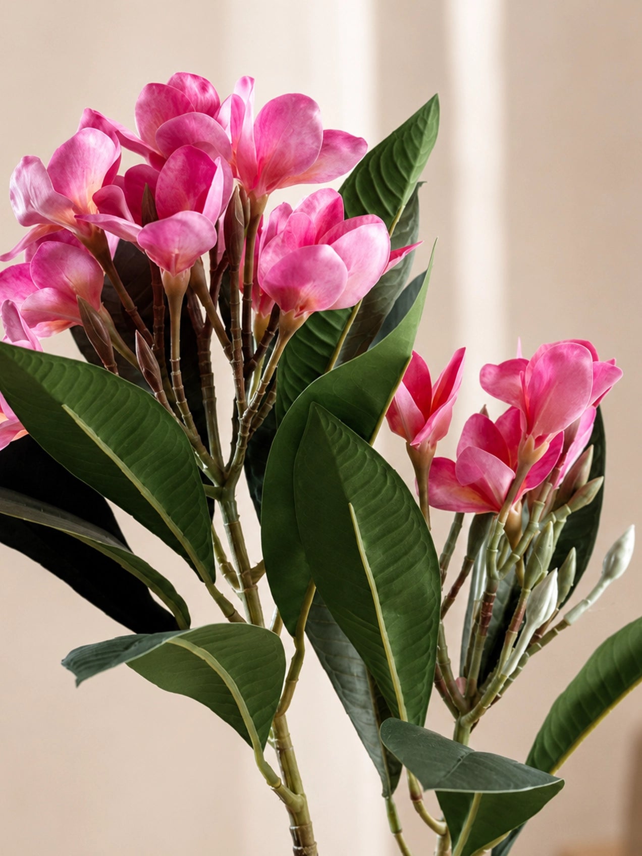 Frangipani Flower Stick | Cherry Red | 84 cm