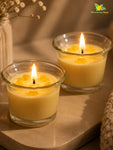 Glass Candle | Vanilla | 5 cm | Set of 1, 2 Pcs
