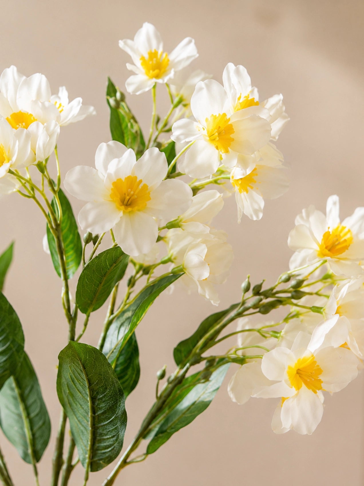 Artificial Daffodil Flower Stick | White | 88 cm