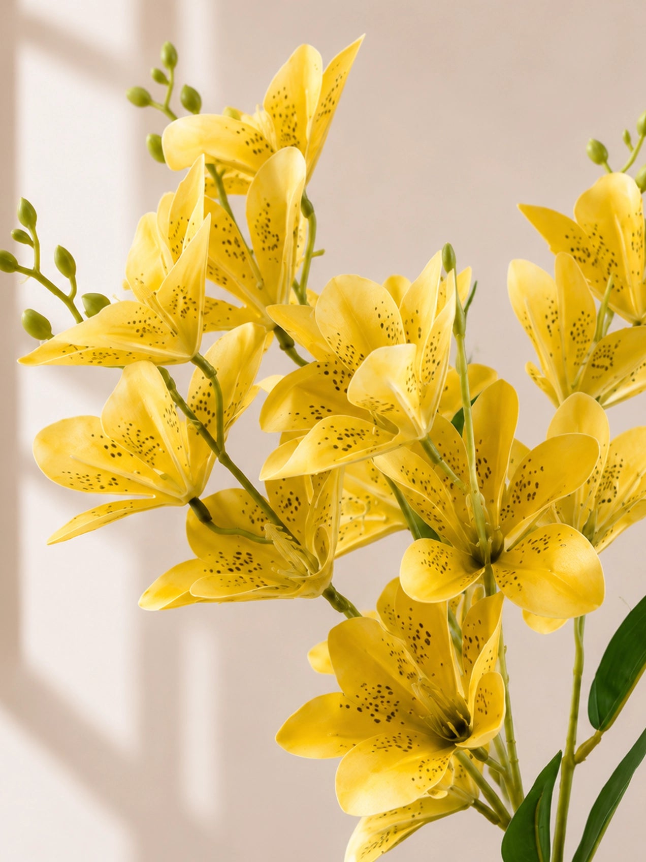 Artificial Magnolia Flower Stick | Yellow | 85 cm