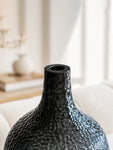 Globular Glass Vase | Black | 25 cm