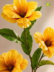 Magnolia Flower Stick | Yellow | 95 cm