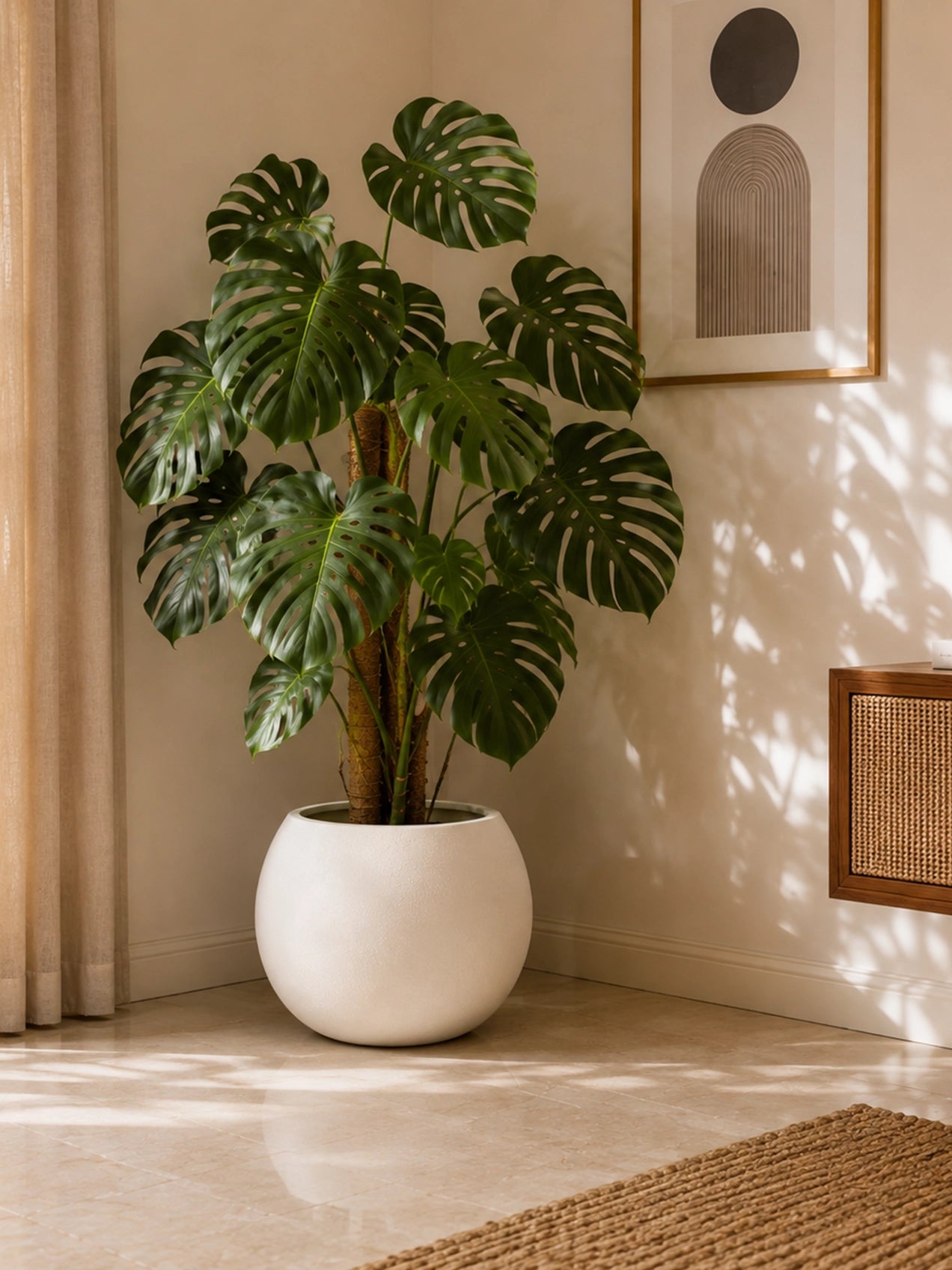 Round Planter | Off White | 33 cm